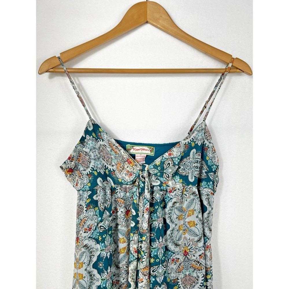Flying Tomato‎ M Babydoll Dress Boho Printed Floral Tie Front - Picture 2 of 14